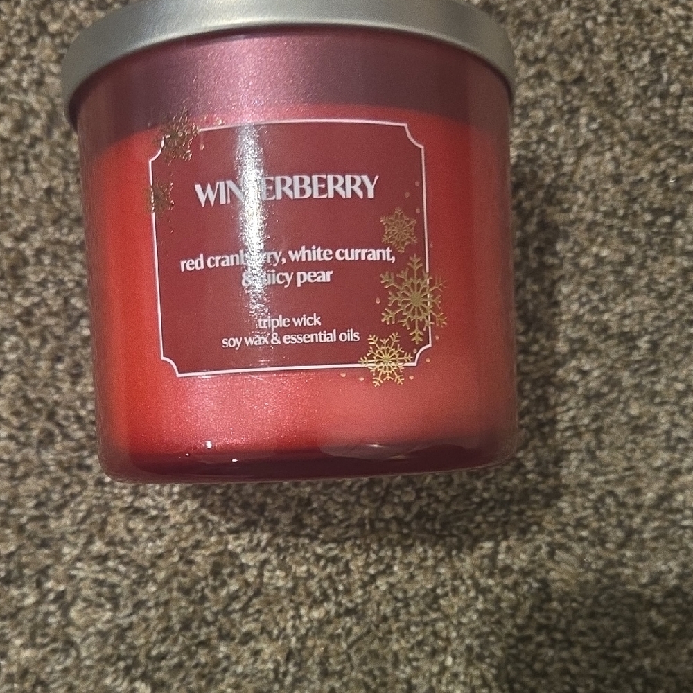 Bed Bath & Beyond Winterberry Red Candle